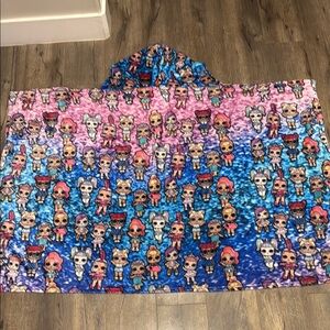 LOL doll super soft Hooded Blanket with hand pockets.